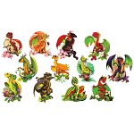 Garden Dragons - 12 Mini Shaped Puzzles