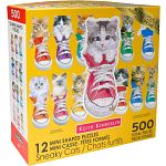 Sneaky Cats - 12 Mini Shaped Puzzles