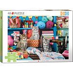 Connecting Pieces: Sewing Room Kittens - 48 Piece Puzzle