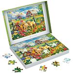 Connecting Pieces: Puppy Spring - 48 Piece Puzzle