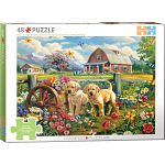 Connecting Pieces: Puppy Spring - 48 Piece Puzzle