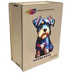 Rainbow Wooden Puzzle - Schnauzer