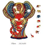 Rainbow Wooden Puzzle - Elephant
