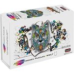 Rainbow Wooden Puzzle - Wolf
