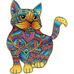 Rainbow Wooden Puzzle - Cat