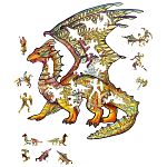 Rainbow Wooden Puzzle - Dragon
