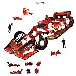 Rainbow Wooden Puzzle - Race Car