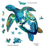 Rainbow Wooden Puzzle - Sea Turtle
