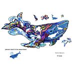 Rainbow Wooden Puzzle - Blue Whale