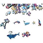 Rainbow Wooden Puzzle - Blue Whale