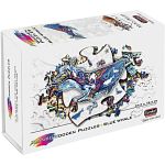 Rainbow Wooden Puzzle - Blue Whale