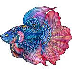 Rainbow Wooden Puzzle - Fighting Fish