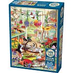 Potting Shed Cats - Large Piece
