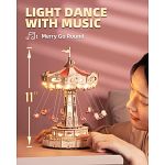 ROKR DIY Wooden Mechanical Music Box - Swing Ride