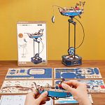 ROKR DIY Wooden Gravity Swing Model - Ocean Fisher