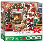 Santa's Best Friend  - Large Piece Jigsaw Puzzle