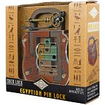 Egyptian Pin Lock - Wooden Trick Lock Puzzle