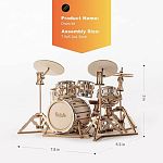 Rolife DIY Wooden Model Kit - Drum Kit