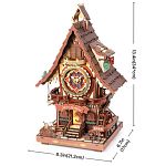 ROKR DIY Wooden Mechanical Model - Colored Cuckoo Clock
