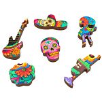 Wooden Jigsaw Puzzle: Fun Size - Guitar Calavera