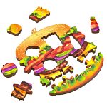 Wooden Jigsaw Puzzle: Fun Size - Cheeseburger