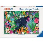 Panther in Flowery Jungle