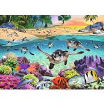 Race of the Baby Sea Turtles - Large Piece Format