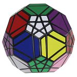 Soccer Megaminx - Black Body (20-Axis Icosidodecahedron)