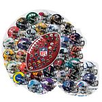 NFL Helmet Drip Art - Shaped Jigsaw Puzzle