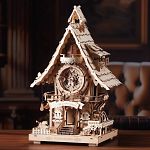ROKR DIY Wooden Mechanical - Wood Color Cuckoo Clock