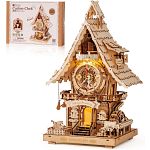 ROKR DIY Wooden Mechanical - Wood Color Cuckoo Clock