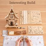 ROKR DIY Wooden Mechanical - Wood Color Cuckoo Clock