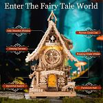 ROKR DIY Wooden Mechanical - Wood Color Cuckoo Clock