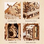 ROKR DIY Wooden Mechanical - Wood Color Cuckoo Clock