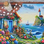 Blue House Bay - 1000 Piece Jigsaw Puzzle