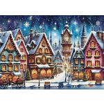 Twinkling Holiday Streets - 1000 Piece Jigsaw Puzzle