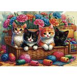 Playful Basket Quartet - 1000 Piece Jigsaw Puzzle