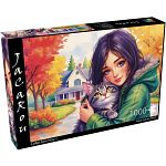 Feline Autumn Bond - 1000 Piece Jigsaw Puzzle