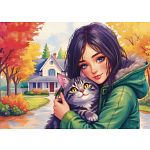 Feline Autumn Bond - 1000 Piece Jigsaw Puzzle