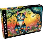 Colorful Striped Cat - 1000 Piece Jigsaw Puzzle