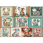 Patchwork Animal Parade - 1000 Piece Jigsaw Puzzle