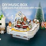 Train in Snow - DIY 3D Wooden Music Box Puzzle Kit