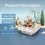 Train in Snow - DIY 3D Wooden Music Box Puzzle Kit