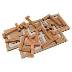 Olympic Squares - Wooden Tray Packing Puzzle