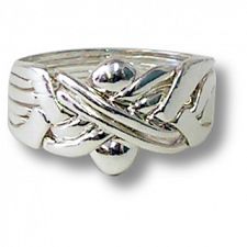 6 Band - Sterling Silver Puzzle Ring - 