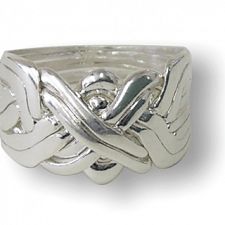 8 Band - Sterling Silver Puzzle Ring