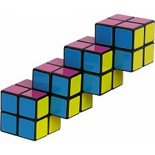 Eastsheen 2x2 Brain Teaser Cube Multi-Color Mini Double Multicube White Puzzle 