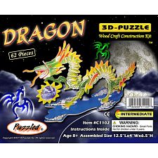 Dragon - Small - Illuminated 3D Wooden Puzzle