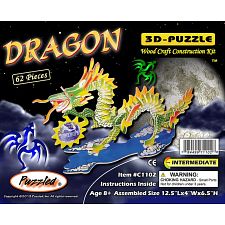 Dragon - Small - Illuminated 3D Wooden Puzzle (184499711026) photo