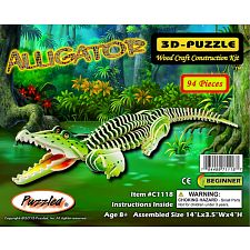 Alligator - Illuminated 3D Wooden Puzzle - 